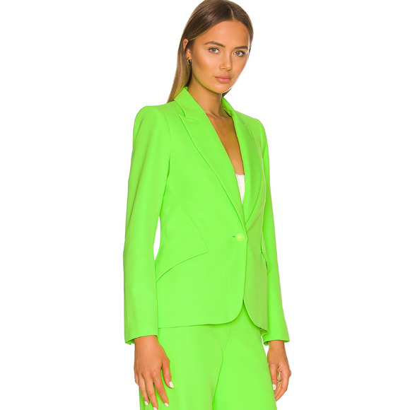 NEW $1115 L'agence Chartreuse Lime Green Chamberlain Pilar Suit Set 6 S - Picture 5 of 6